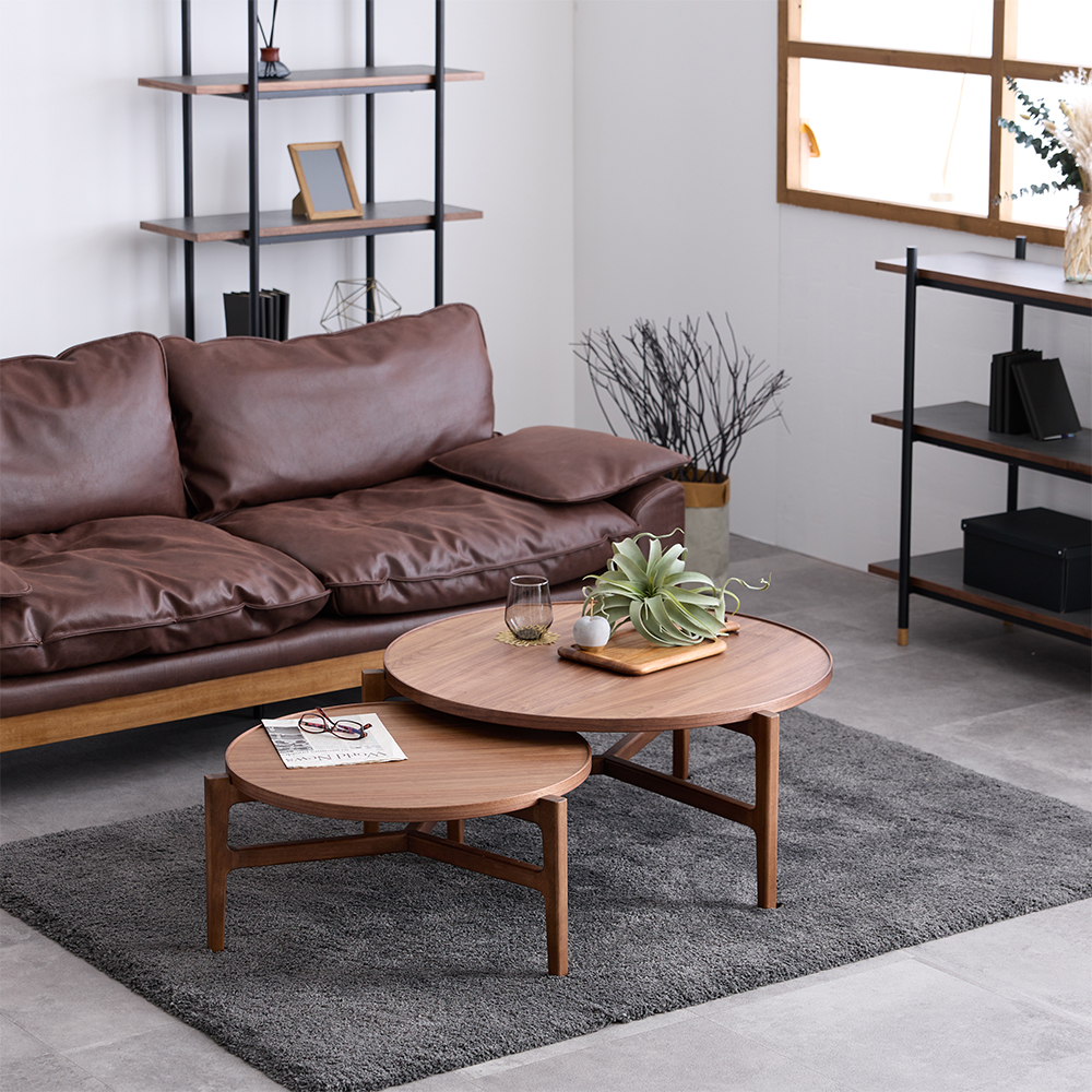 モーネ センターテーブル 90（Brown） Brown 70 + 90
