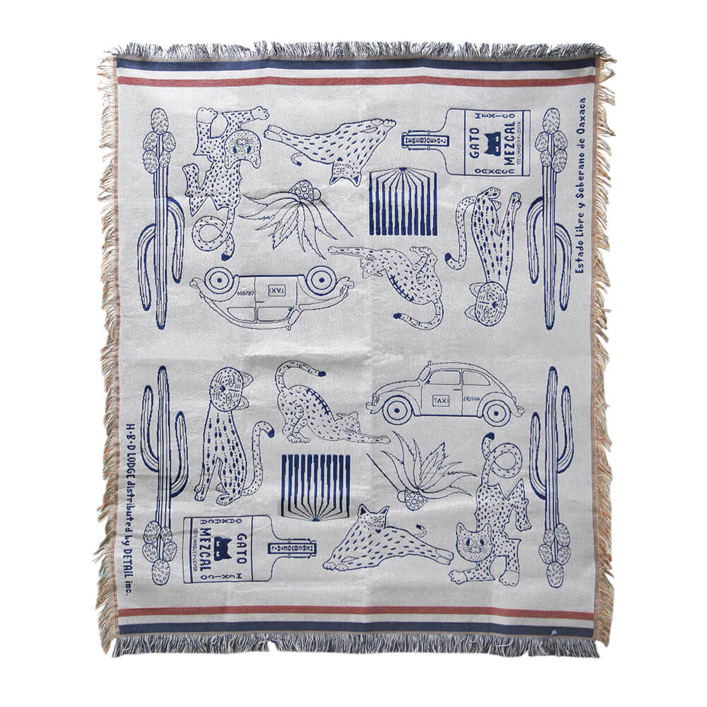 OAX THROWKET（オアハカ スローケット）Cat and more/Gray（キャットアンドモア/グレー） キャットアンドモア/グレー