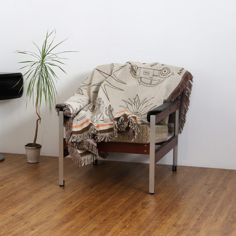 OAX THROWKET（オアハカ スローケット） Tiger and more/Cream（タイガーアンドモア/クリーム） タイガーアンドモア/クリーム