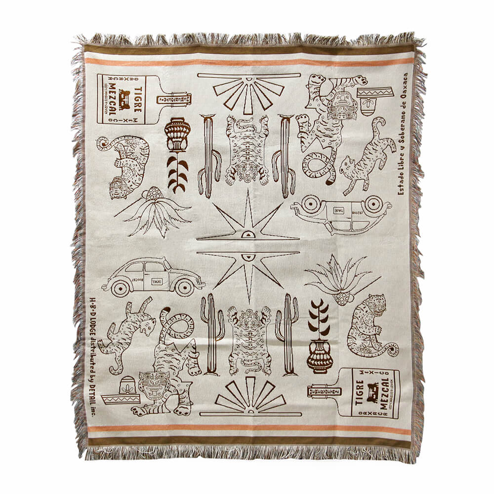 OAX THROWKET（オアハカ スローケット） Tiger and more/Cream（タイガーアンドモア/クリーム） タイガーアンドモア/クリーム