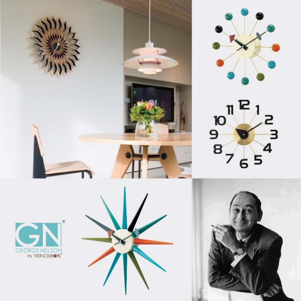 ジョージ・ネルソン　ボール・クロック　カラフル 