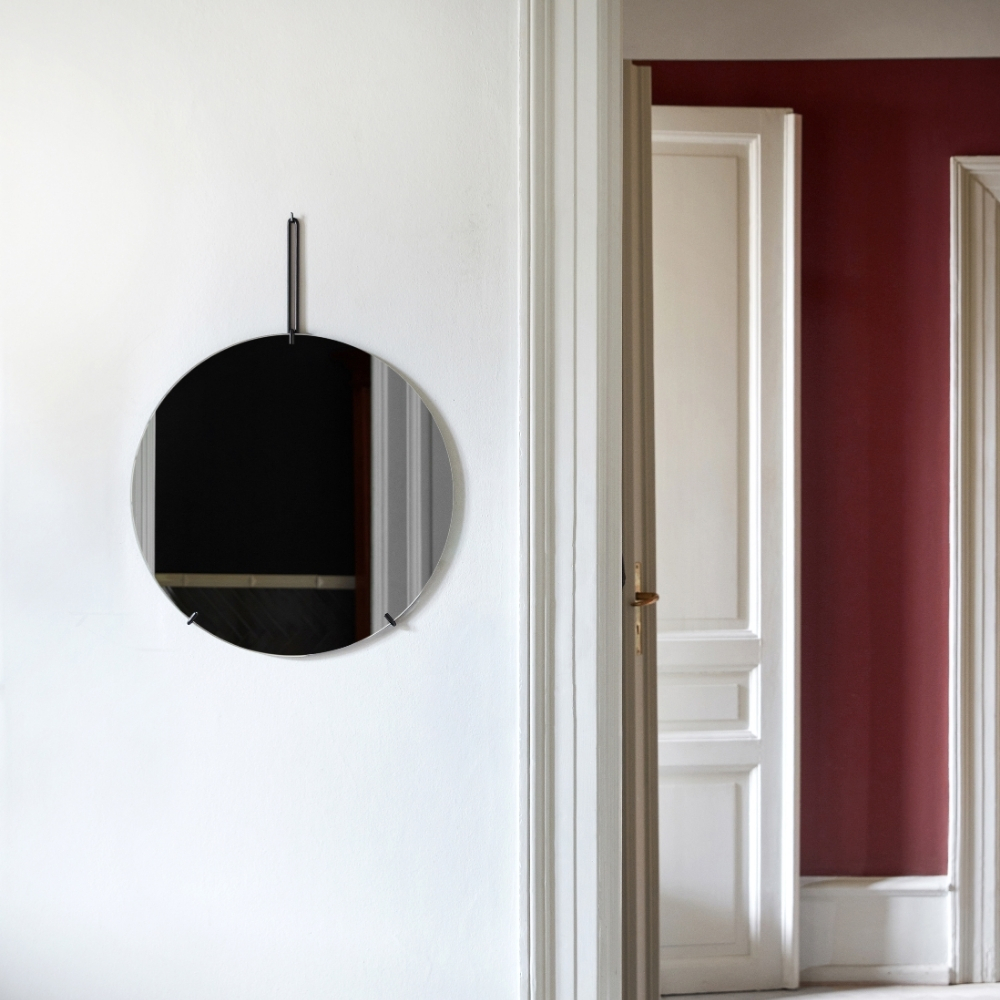 WMBL30 ウォールミラー Φ30cm (ブラック) 