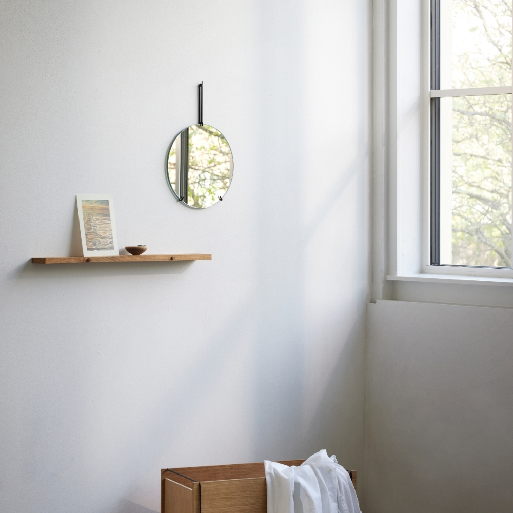 WMBL30 ウォールミラー Φ30cm (ブラック) 