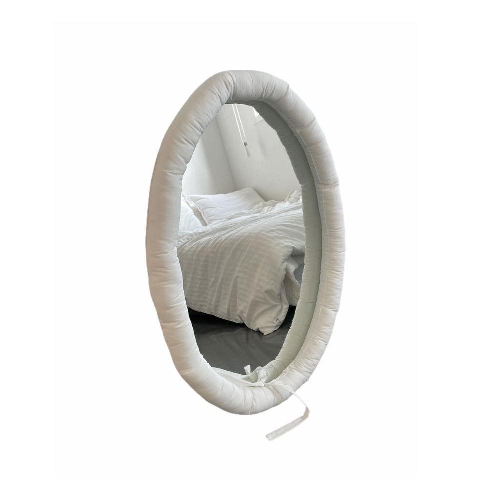 オーバルクッションミラー (ホワイト) 