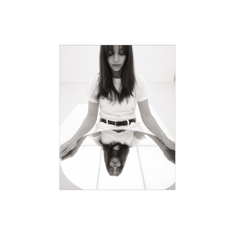 オーバルクッションミラー (ホワイト) 