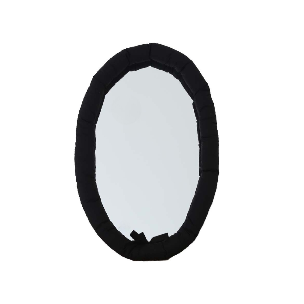 オーバルクッションミラー (ブラック) 
