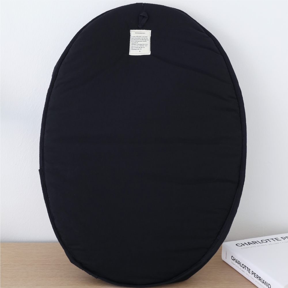 オーバルクッションミラー (ブラック) 