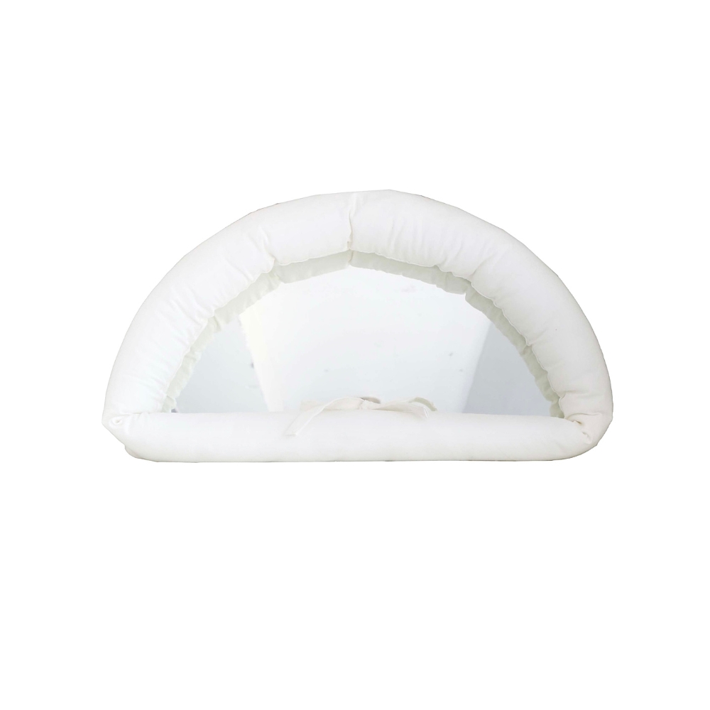 ハーフムーンクッションミラー (ホワイト) 