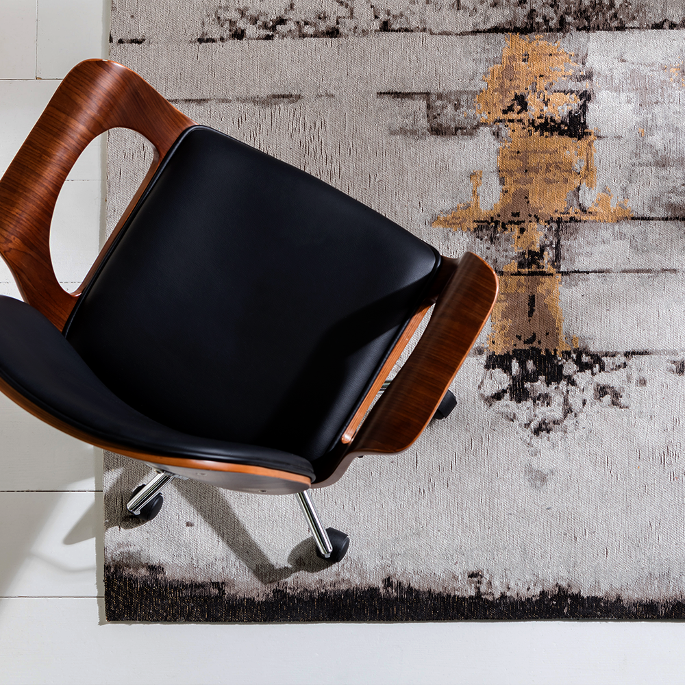 アブストラクトグレーライン 240x170cm カーペット 