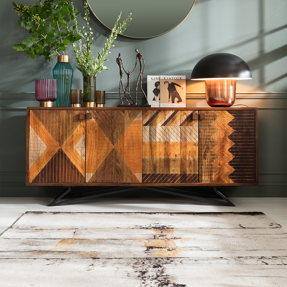 アブストラクトグレーライン 240x170cm カーペット 