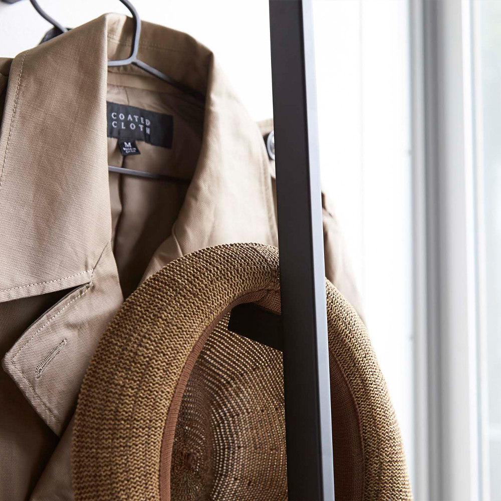 スリムコートハンガー ライン（ブラック） 