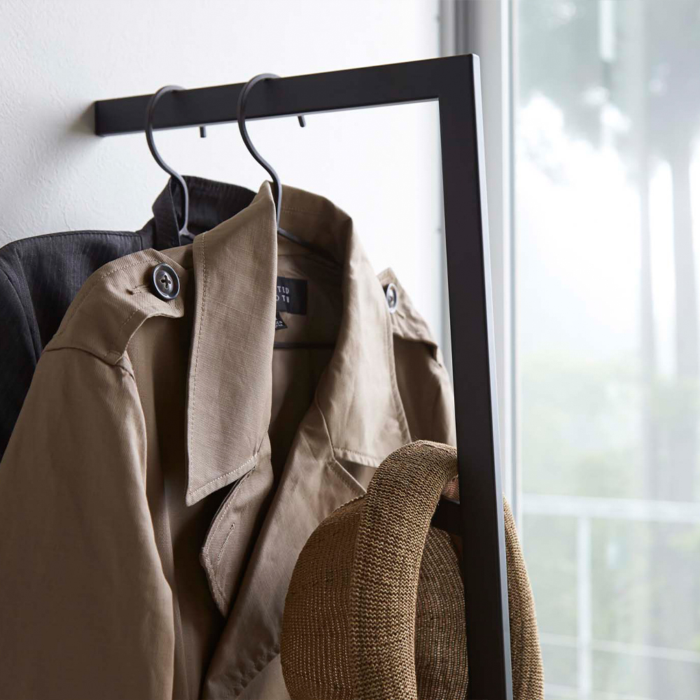 スリムコートハンガー ライン（ブラック） 