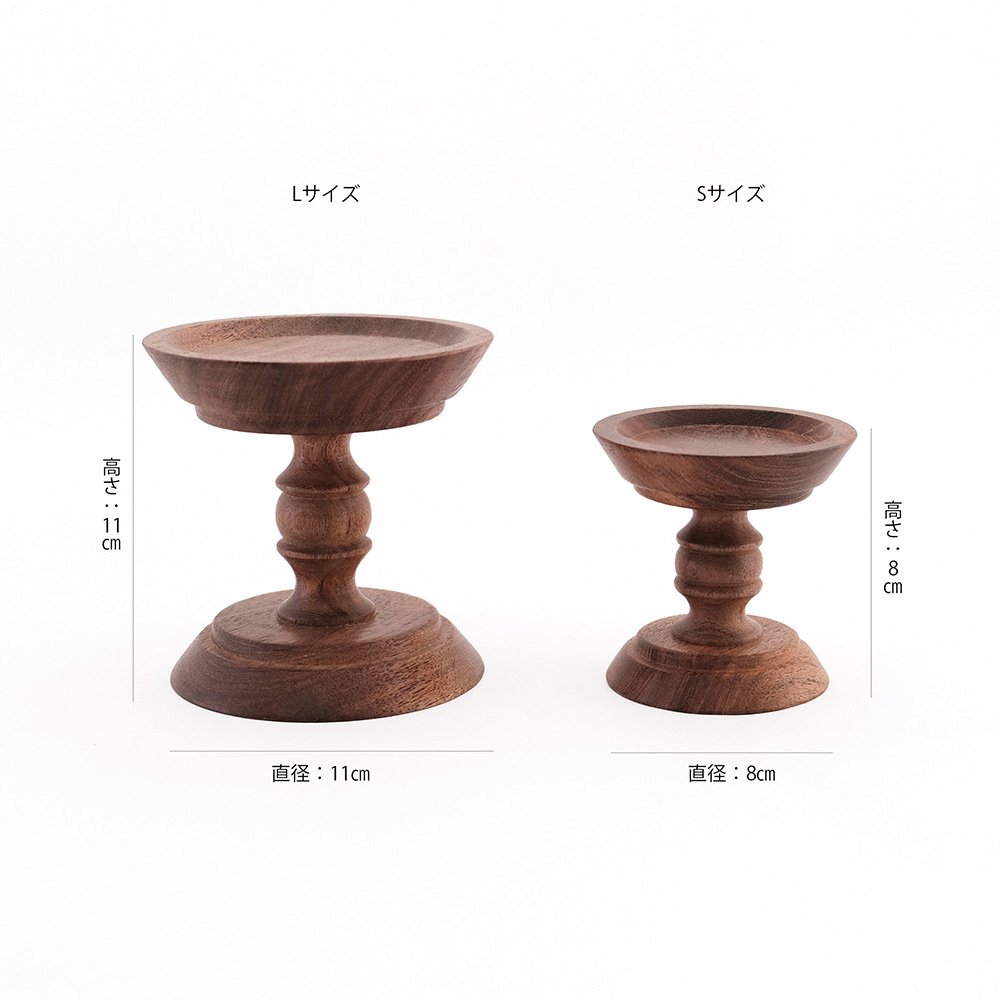 LEDキャンドルやアクセサリーを置くのにちょうど良いコンポート 