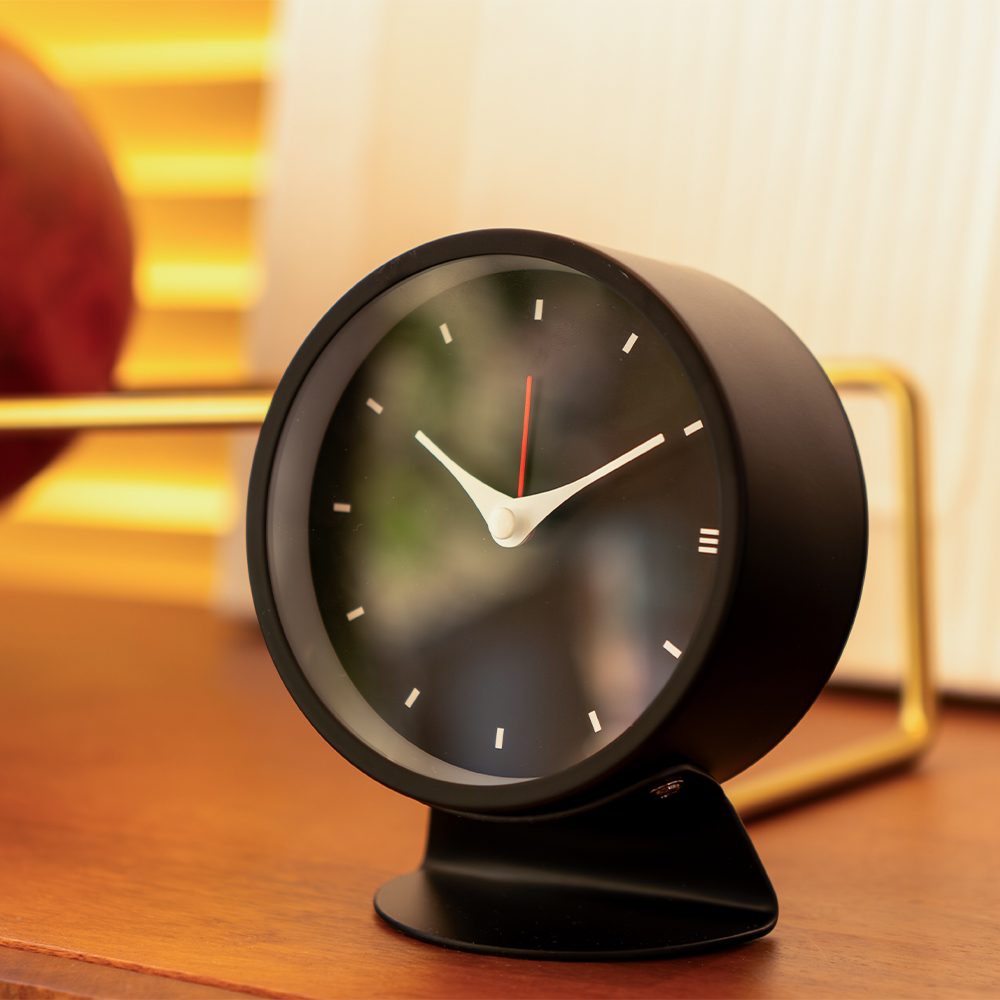 メタルクォーツ アラームクロック（ブラック） 