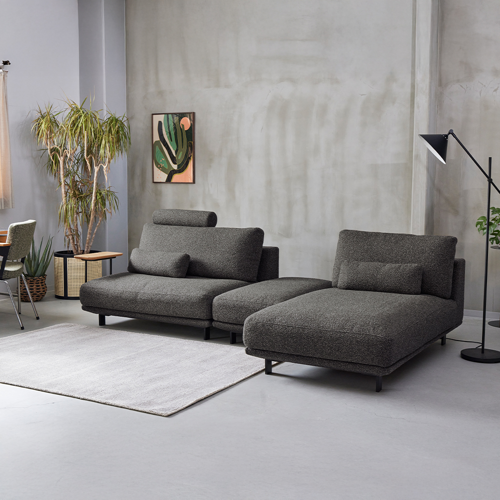 SWAMPS（スワップス）シェーズロングソファ（CHARCOL） 