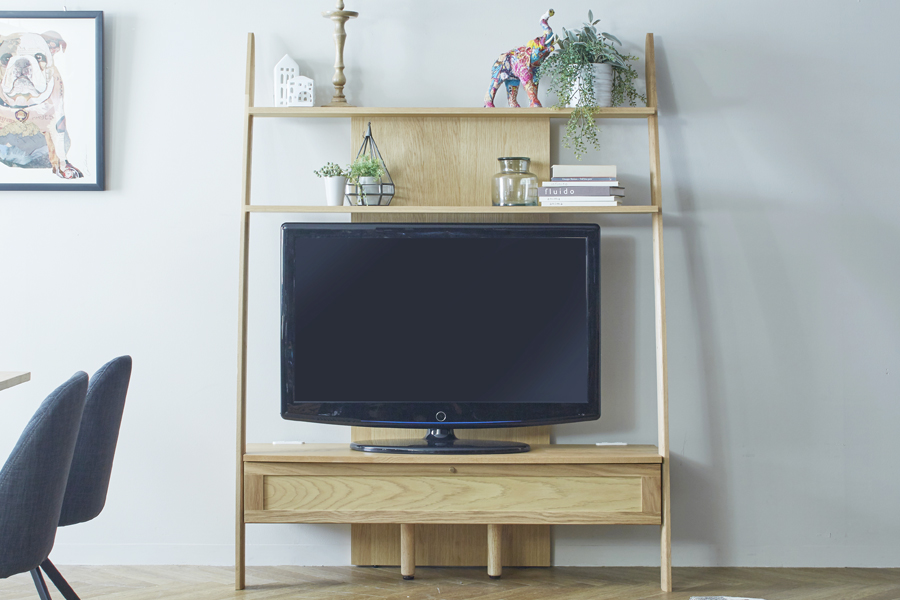 【廃番】STREAM Ⅱ（ストリーム2）テレビボード テレビの上の飾り棚にグリーンや雑貨を置くことでおしゃれな空間に