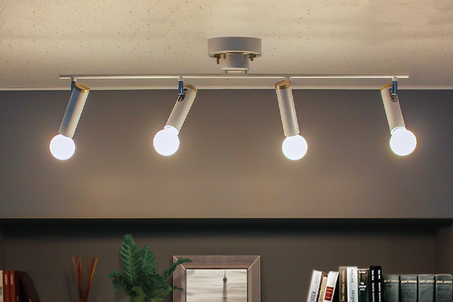 LIVING HOUSE シーリングライト SLIDER(スライダー) 4灯シーリングライト マットブラック