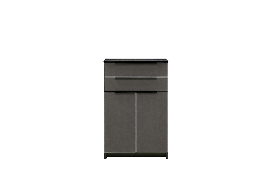 ブラックカラーが印象的 キッチンカウンター - 食器棚・キッチンボード 
