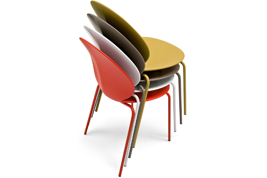 買得 ☆純白 Calligaris カリガリス ハイバックチェア レザー S594