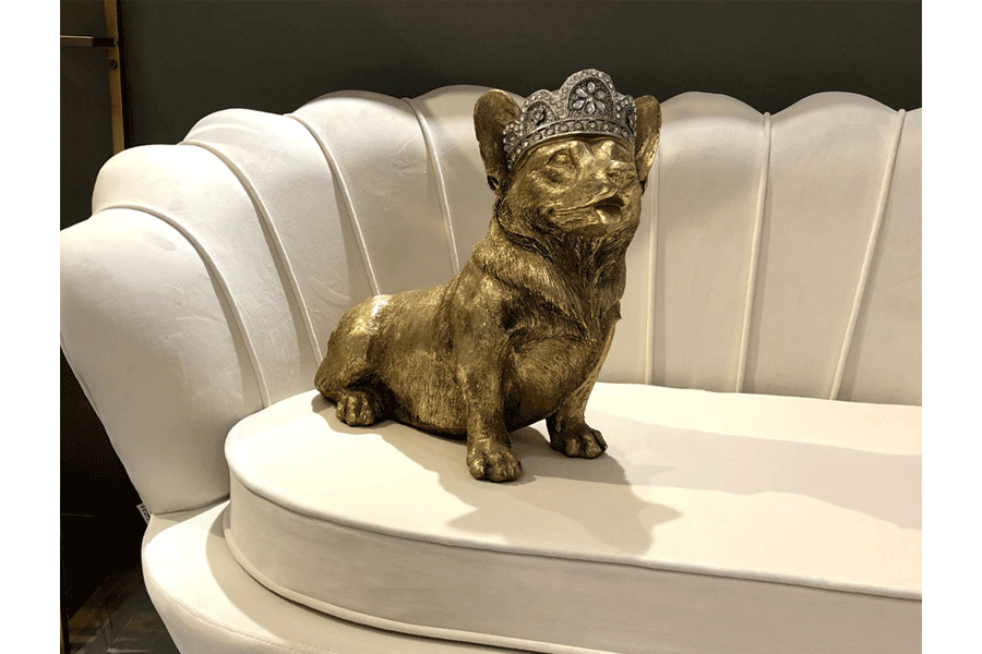 在庫なし】ロイヤルシッティングコーギー オブジェ - オブジェ・置物の