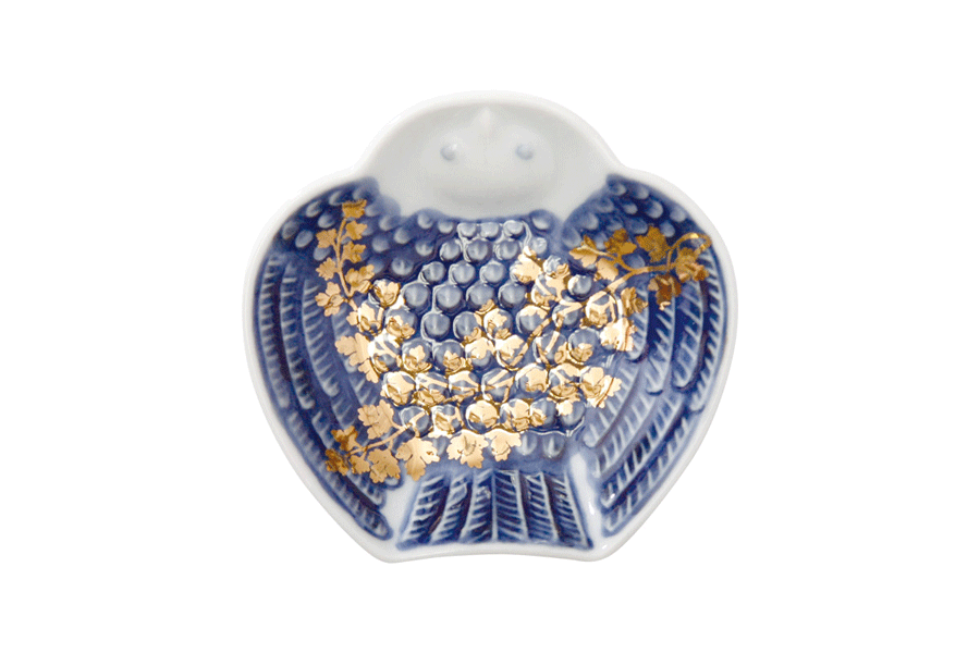 MAME(マメ) Fukura suzume katasara(フクラ スズメ カタサラ) 縁起物として好まれている脹(ふくら)雀を形どった豆皿
