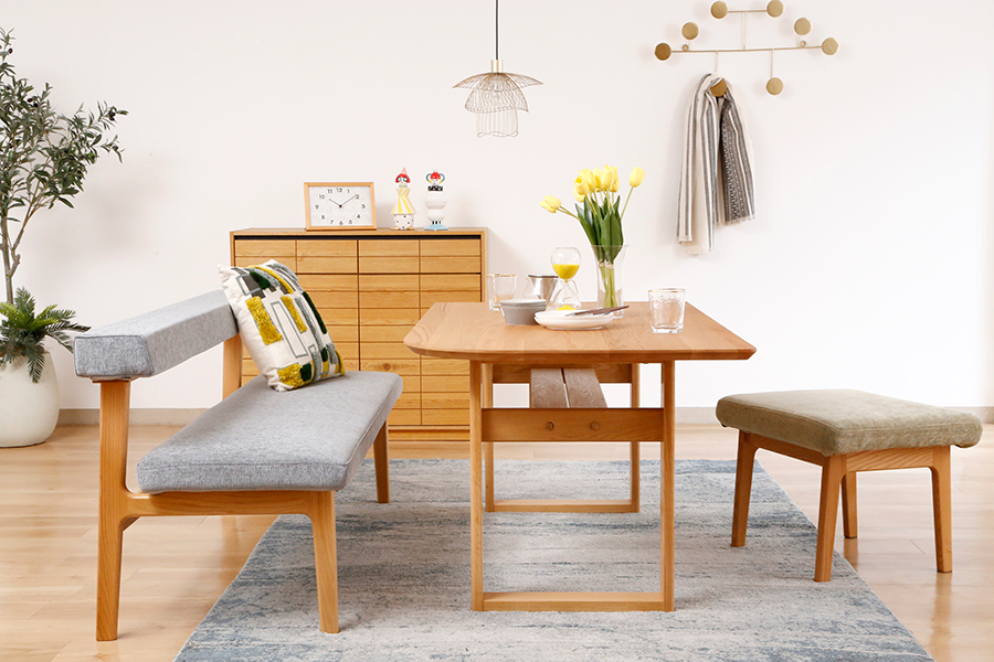 リビングハウス アームレス ダイニングソファー 単体