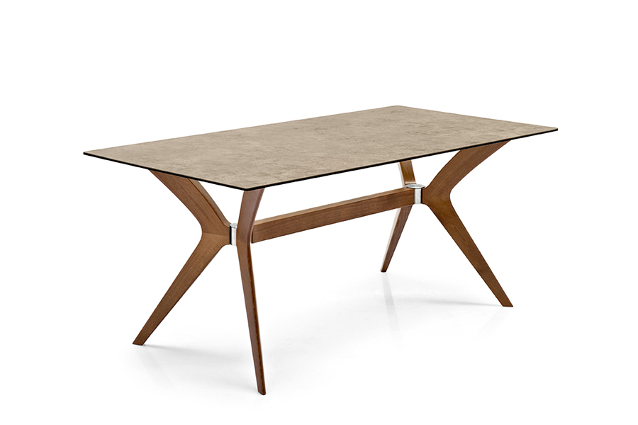 カリガリス トウキョウ セラミック ダイニングテーブル ／ Calligaris TOKYO ceramic Dining table[CS18-FR] P166 天板：P166 ヌガー／脚：P201 ウォールナット