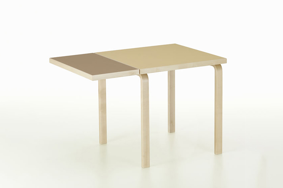 テーブル 90B アアルトテーブル ブラックリノリウム φ75×H72cm