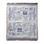 OAX THROWKET（オアハカ スローケット）Cat and more/Gray（キャットアンドモア/グレー） キャットアンドモア/グレー