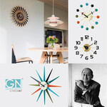 ジョージ・ネルソン　 サンバースト・クロック ウォルナット 