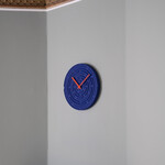 Minos Wall Clock Horizon Blue / Traffic Orange 