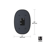 ハブ ミラー オーバル 91x61cm ブラック 