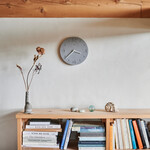 NY21-03 GY 珪藻土の時計 （掻き落とし）　グレー 