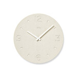 NY21-03 WH 珪藻土の時計 （掻き落とし）　ホワイト 