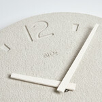 NY21-03 WH 珪藻土の時計 （掻き落とし）　ホワイト 