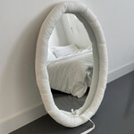 オーバルクッションミラー (ホワイト) 