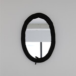 オーバルクッションミラー (ブラック) 