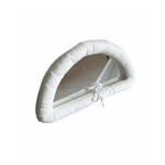 ハーフムーンクッションミラー (ホワイト) 