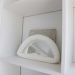 ハーフムーンクッションミラー (ホワイト) 