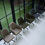 N-VISTA（エヌビスタ）チェア（アーム有）グレー 