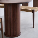 ウィルティック ハーフラウンド  ダイニングテーブル ヨコハギ無垢（ ウォールナット） 