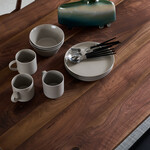 ウィルティック ヨコハギ無垢 ダイニングテーブル （横幅140 x 奥行80 cm） ウォールナット 