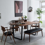 ウィルティック ヨコハギ無垢 ダイニングテーブル （横幅140 x 奥行80 cm） ウォールナット ※このページはW140cmの販売ページです。