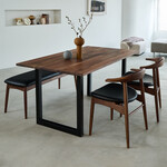 ウィルティック ヨコハギ無垢 ダイニングテーブル （横幅150 x 奥行85 cm） ウォールナット ※このページはW150cmの販売ページです。