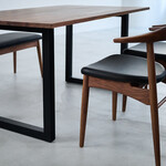 ウィルティック ヨコハギ無垢 ダイニングテーブル （横幅150 x 奥行85 cm） ウォールナット 