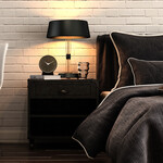 メタルクォーツ アラームクロック（ブラック） 