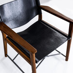 【限定】foxx chair（フォックス）Lounge Chair（ラウンジチェア） Deck BK Leather 