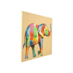 フラワーエレファント50x40cm タッチドピクチャー 