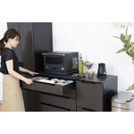 ブラックカラーが印象的 キッチンカウンター 