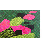 【在庫なし】パターン グリーン/ピンク 38×30cm 